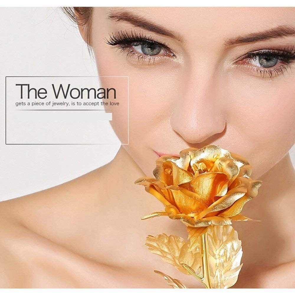 0606 Luxury Decorative Gold Plated Artificial Golden Rose with Premium Box 0606 Luxury Decorative Gold Plated Artificial Golden Rose with Premium Box